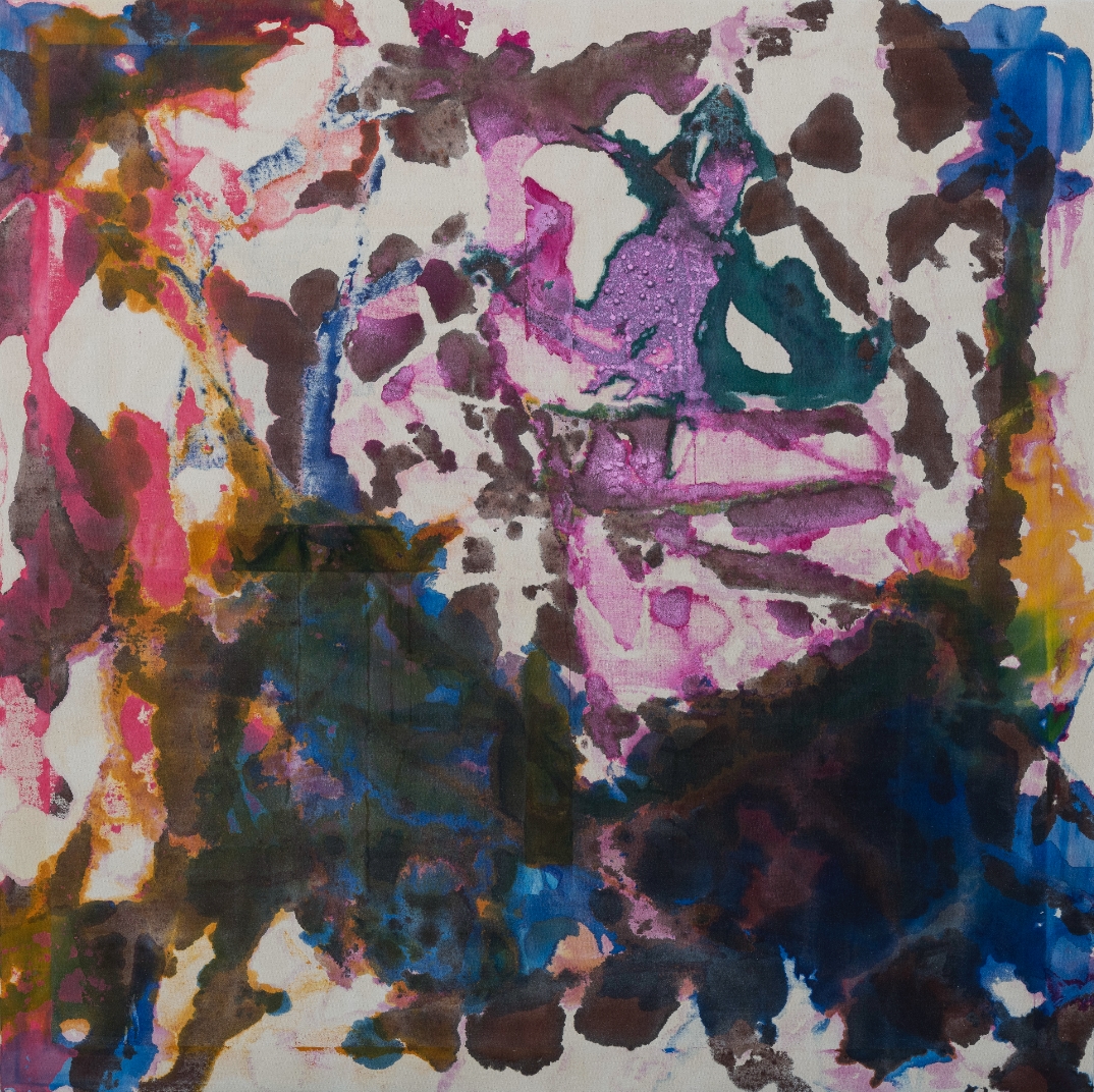 61×60 inches, acrylic on canvas, wall work.