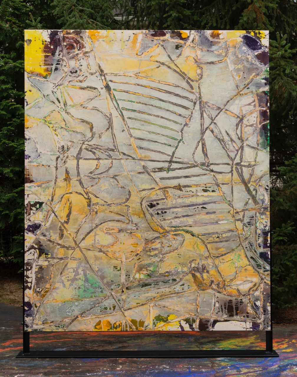 108×88 inches, acrylic on canvas.